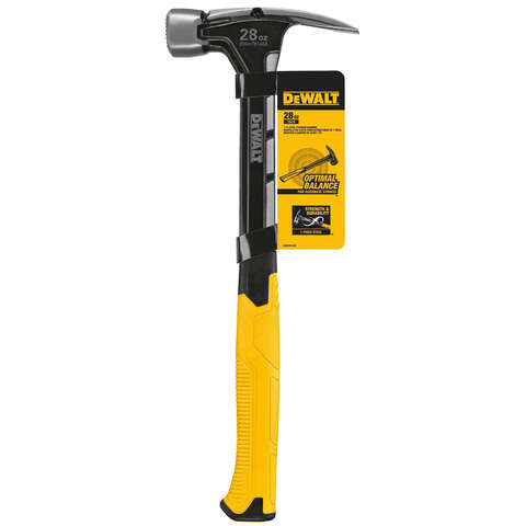 DeWalt 28 oz Checkered Face Framing Hammer 8.50 in. Steel Handle, Pack of 2