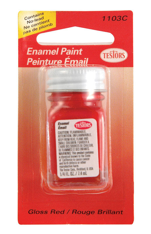 Testors Gloss Red Hobby Paint 0.25 oz, Pack of 6
