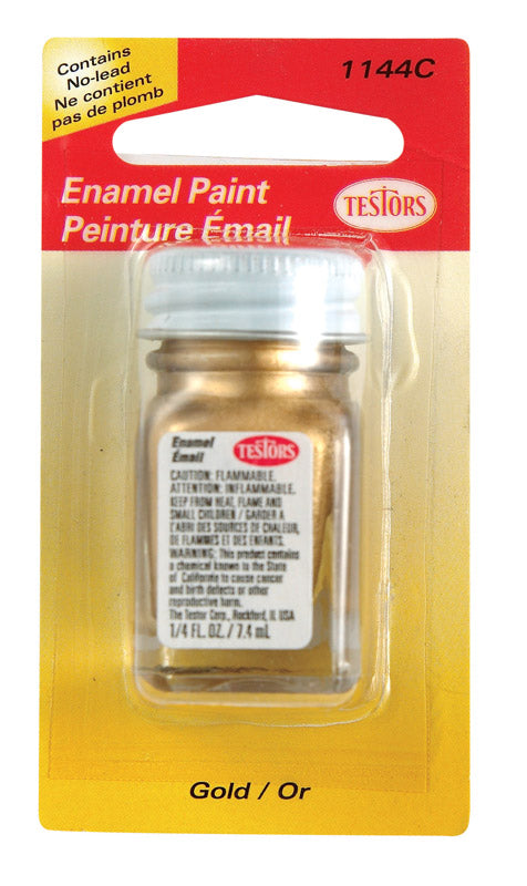 Testors Metallic Gold Hobby Paint 0.25 oz, Pack of 6