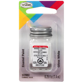 Testors Gloss White Hobby Paint 0.25 oz, Pack of 6