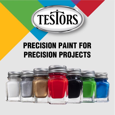 Testors Gloss White Hobby Paint 0.25 oz, Pack of 6