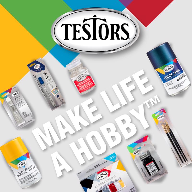 Testors Gloss White Hobby Paint 0.25 oz, Pack of 6
