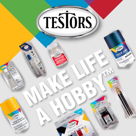 Testors Gloss White Hobby Paint 0.25 oz, Pack of 6