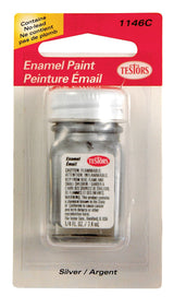 Testors Metallic Silver Hobby Paint 0.25 oz, Pack of 6