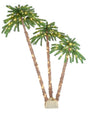 Santas Forest 30860 LED Palm Tree, 3.5 ft W, Mesh Fabric/Metal Frame, Green/Brown, Mini Bulb