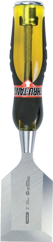 STANLEY Fatmax Thru-Tang 16-981 Chisel, 2 in Tip, 9 in OAL, Carbon Steel Blade, Ergonomic Handle