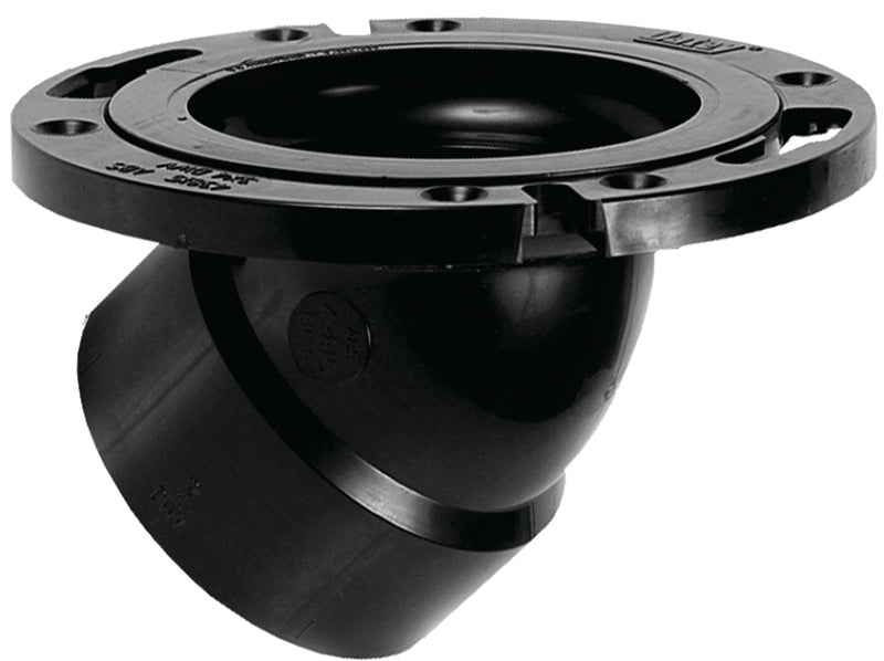 Oatey 43815 Closet Flange, 2.36 in W Dimensions, 3, 4 in Connection, ABS, Black
