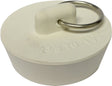 Plumb Pak Duo Fit Series PP820-39 Drain Stopper, Rubber, White, For: 1-3/8 in to 1-1/2 In-Sink, Pack of 6