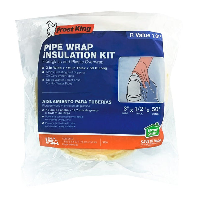 Frost King V93H Insulation Kit, 42 in W, 0.75 mil Thick, 64 in L, Plastic, Clear