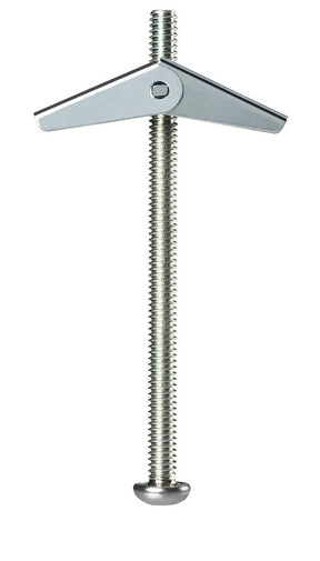 Cobra Anchors 086Y Spring Toggle Bolt, 3 in L, Steel, 95 lb, 4/PK
