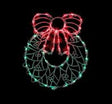Hometown Holidays 60307 Window Decor Wreath, LED Bulb, Red/Green Bulb, Suction Cup Hook Mounting, Pack of 12