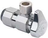BrassCraft G2PS19X CD Stop Valve, 1/2 x 3/8 in Connection, Push-Connect x Compression, 125 psi, Brass Body, 2.46 in L