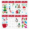 IG Design Multicolored Christmas Window Clings 2.2 in., Pack of 24