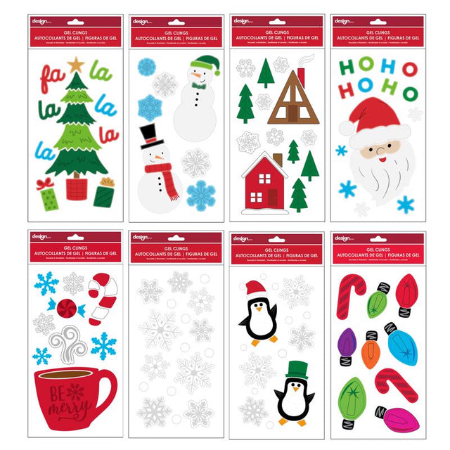IG Design Multicolored Christmas Window Clings 2.2 in., Pack of 24