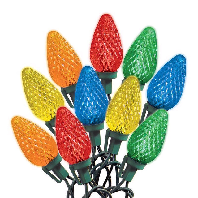 Celebrations Blue LED C9 Multicolored 25 ct String Christmas Lights 16 ft., Pack of 12