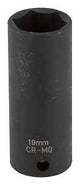 Vulcan MT6580149 Deep Impact Socket, 19 mm Socket, 3/8 in Drive, Deep Drive, 6-Point, Chrome Molybdenum Steel