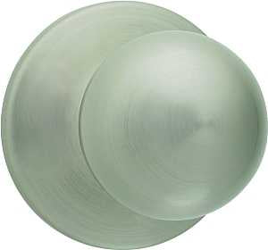 Kwikset 200P 15RCLRCSV1 Passage Knob, Polo, 2-5/8 in W x 2-5/8 in H Dimensions, Zinc, Satin Nickel