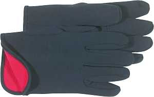 Boss 4027 Protective Gloves, L, Straight Thumb, Knit Wrist Cuff, Cotton/Polyester, Brown/Red