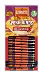 Lowrey's Hot and Spicy Microwave Pork Rinds 1.75 oz Packet, Pack of 18