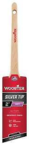 Wooster 5224-2 Paint Brush, Silver/White, Birch Hardwood Handle, 2 in W, 2-7/16 in L Bristle, Polyester Bristle