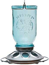Perky-Pet 784 Wild Bird Feeder, Mason Jar, 1 lb, Vintage Blue, Hanging, Pack of 2