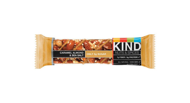 KIND Caramel, Almond, Sea Salt Candy Bar 1.4 oz, Pack of 12
