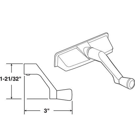 AmesburyTruth TH 24000 Crank Handle and Cover, Plastic, Bronze