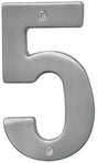Hy-Ko BR-51SN, Prestige Series BR-51SN/5 House Number, Character: 5, 5 in H Character, Solid Brass, Pack of 3