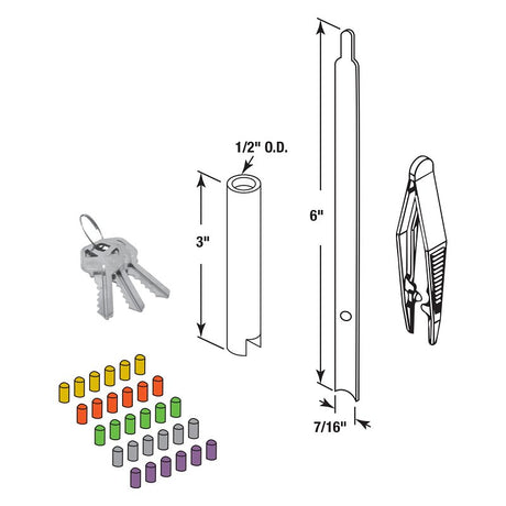 Prime-Line E 2400 Keying Kit, Steel