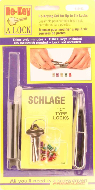 Prime-Line E 2402 Keying Kit, Steel, 1 EA