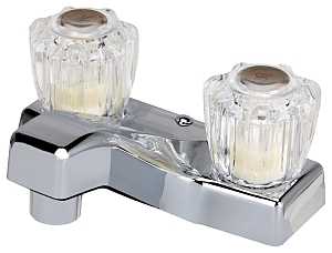 Boston Harbor PF4201A Lavatory Faucet, 1.5 gpm, 2-Handle, Chrome Plated, Round Handle