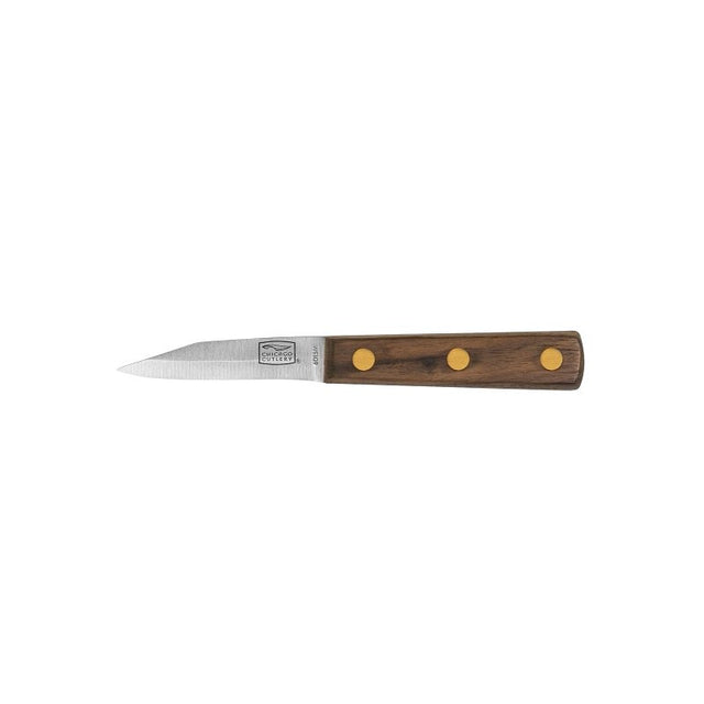 Chicago Cutlery Taper Grind 100SP Paring Knife, 3 in L Blade, HCS Blade, Wood Handle, Walnut Handle, Pack of 3
