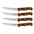 Chicago Cutlery B144 Tradition Steak Knife Set, HCS Blade, Walnut Wood Handle, Brown Handle, Full-Tang, Tapered Blade, Pack of 3
