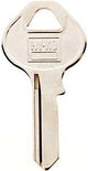 Hy-Ko 11010M5 Key Blank, Brass, Nickel, For: Master Cabinet, House Locks and Padlocks, Pack of 10