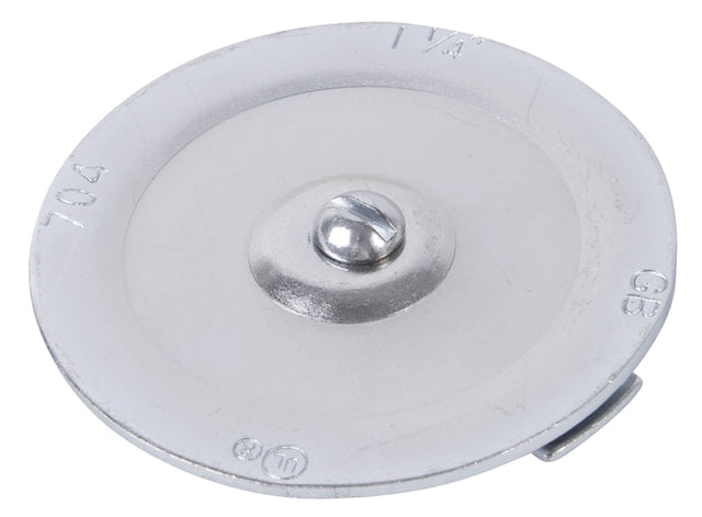 Gardner Bender KO704 Knockout Seal, 3/8 in, Steel, Silver, Galvanized