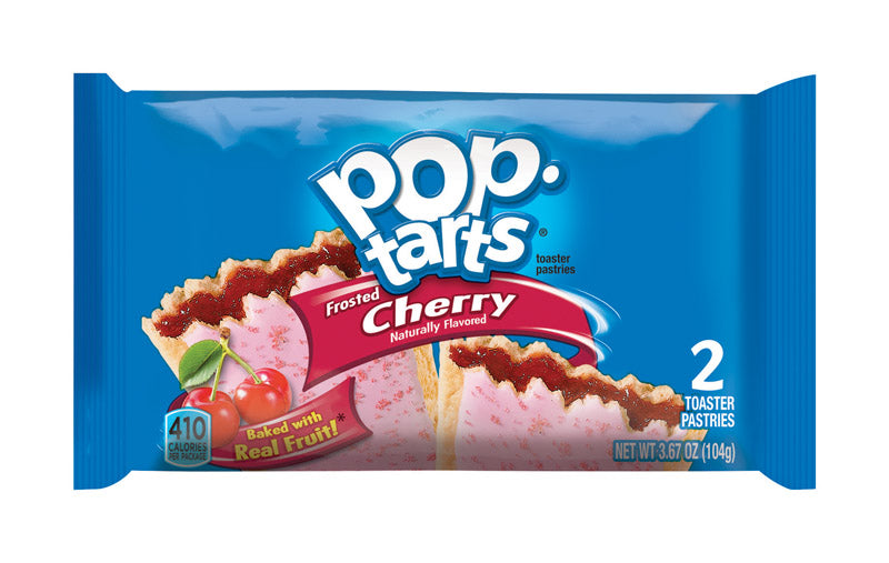 Pop-Tarts Frosted Cherry Toaster Pastries 3.67 oz Pouch, Pack of 6