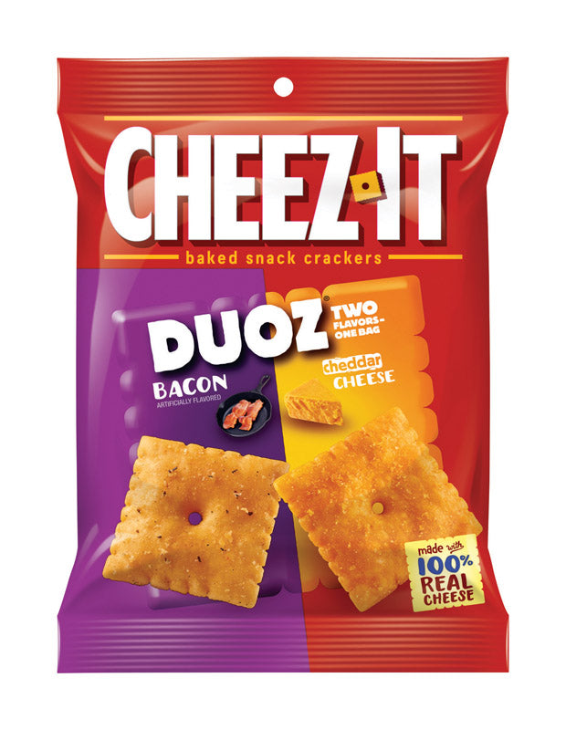 Cheez-It Duoz Bacon and Cheddar Crackers 4.3 oz Bagged, Pack of 6