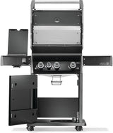 Napoleon Rogue PRO 425 Series RP425SIBPK-2 Gas Grill with Infrared Side Burner, 42,000 Btu, Propane, 3-Burner