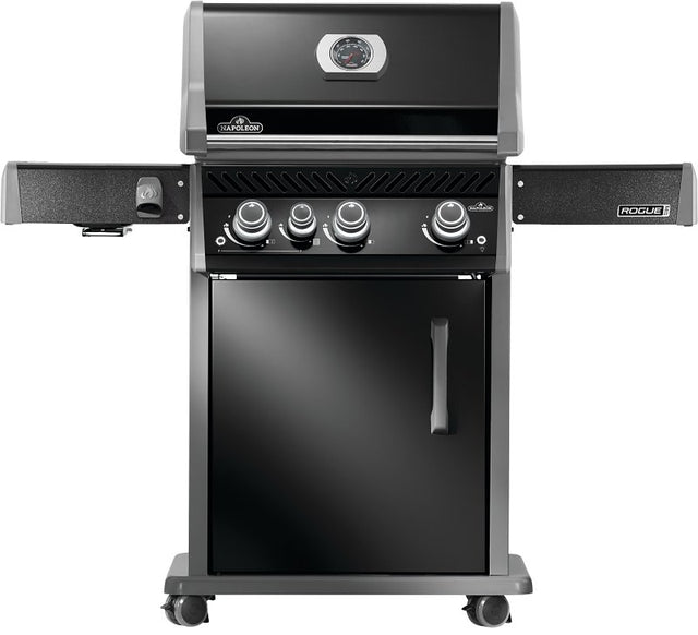 Napoleon Rogue PRO 425 Series RP425SIBPK-2 Gas Grill with Infrared Side Burner, 42,000 Btu, Propane, 3-Burner