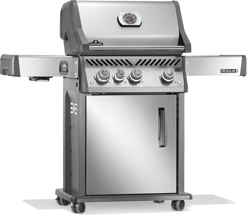 Napoleon Rogue PRO 425 Series RP425SIBPSS-2 Gas Grill with Infrared Side Burner, 42,000 Btu, Propane, 3-Burner