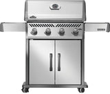 Napoleon Rogue 525 Series R525PSS-2 Gas Grill, 48,000 Btu, Propane, 4-Burner, 525 sq-in Primary Cooking Surface