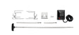 Napoleon 69911 Heavy-Duty Rotisserie Kit, 2 -Fork, Stainless Steel Spit Rod
