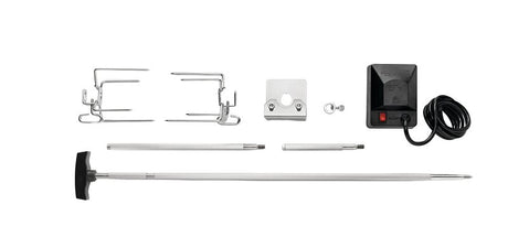 Napoleon 69911 Heavy-Duty Rotisserie Kit, 2 -Fork, Stainless Steel Spit Rod