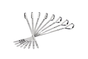 Napoleon 70015 8-Piece Multi-Functional Skewer, Stainless Steel Head, Curved Handle