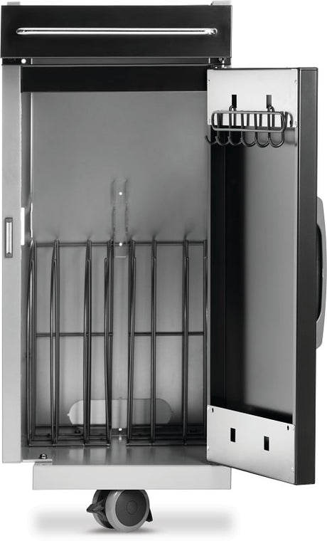 Napoleon Rogue Pro Series 68009 Under Grill Storage Cart, 20 in OAL, 14 in OAW, 31 in OAH, Black, Gloss, Locking Caster