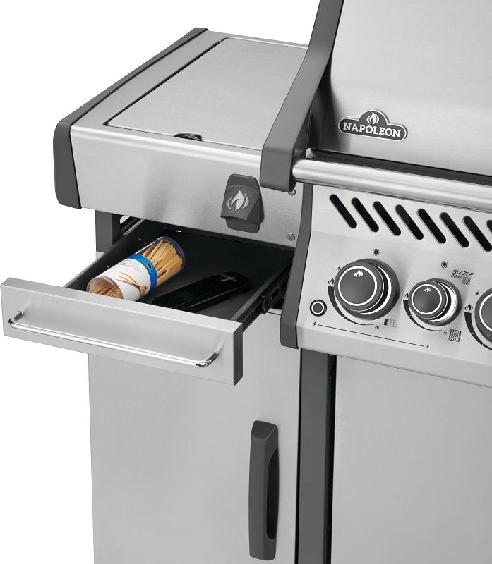 Napoleon Rogue Pro Series 68008 Under Grill Storage Cart, 20 in OAL, 14 in OAW, 31 in OAH, Stainless Steel, Stainless