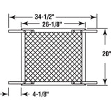 Make-2-Fit PL 15515 Series Hinged Screen Door Grill, Gray, 34-1/2 in W, 20 in H, Plastic