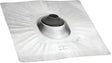 Oatey No-Calk Series 48143 Roof Flashing, 18 in OAL, 18 in OAW, 4 in Pipe, Aluminum