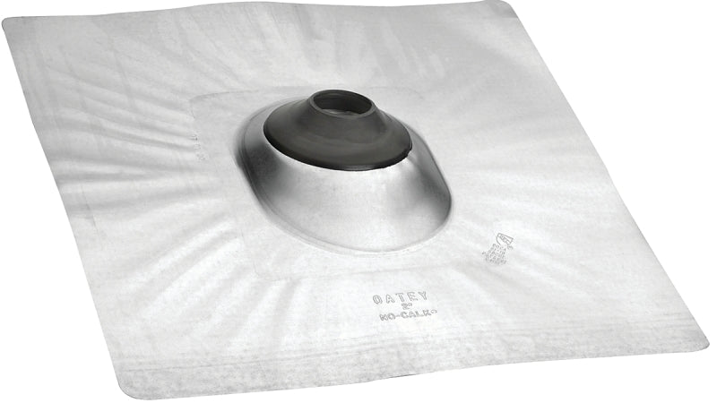 Oatey No-Calk Series 48143 Roof Flashing, 18 in OAL, 18 in OAW, 4 in Pipe, Aluminum