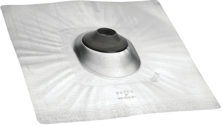 Oatey No-Calk Series 48143 Roof Flashing, 18 in OAL, 18 in OAW, 4 in Pipe, Aluminum